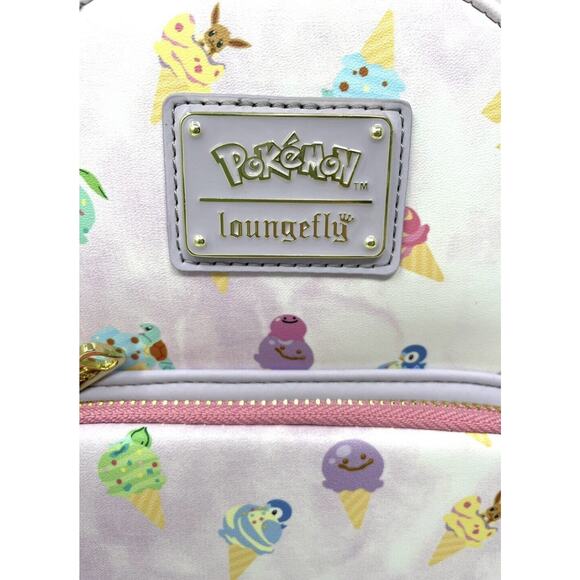 Loungefly Pokemon Ice Cream Mini Backpack Card Holder Wallet Set NWT main image 10